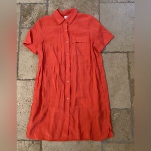 Darling, button down, tie back,pockets-SZ M dress.